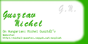 gusztav michel business card